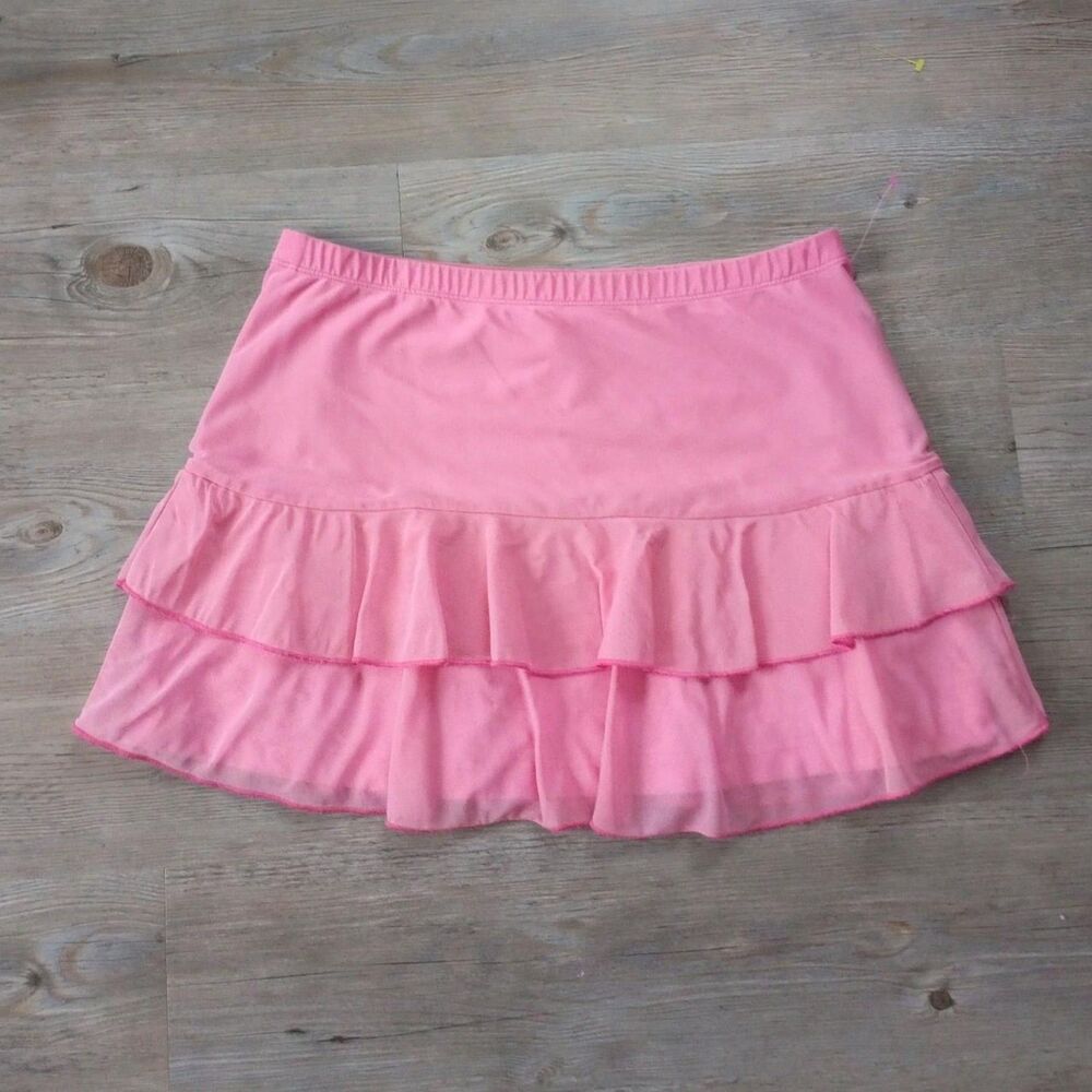 Y2K Made in USA Pink Ruffled Barbie Mini Skirt